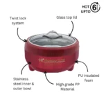 Happy Line Metallic Red Hotpot - Image 7